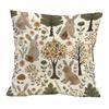 Woodland Bunny Rabbit Pillow Cover Cute Forest Animal Print Boho Botanical Nursery Cushion Case For Sofa Bed Couch Home Decor
