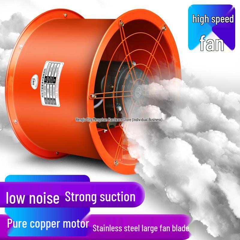 Powerful Silent High-Speed Axial Flow Kitchen Exhaust Fan for Oil Fume