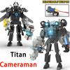 Macht Skibidi Toilet Bausteine Spielzeug Titan Clock Man 2.0 Bohrmann Titan TVMan Kameramann Speakerman für Kinder Jungen Geburtstagsgeschenke