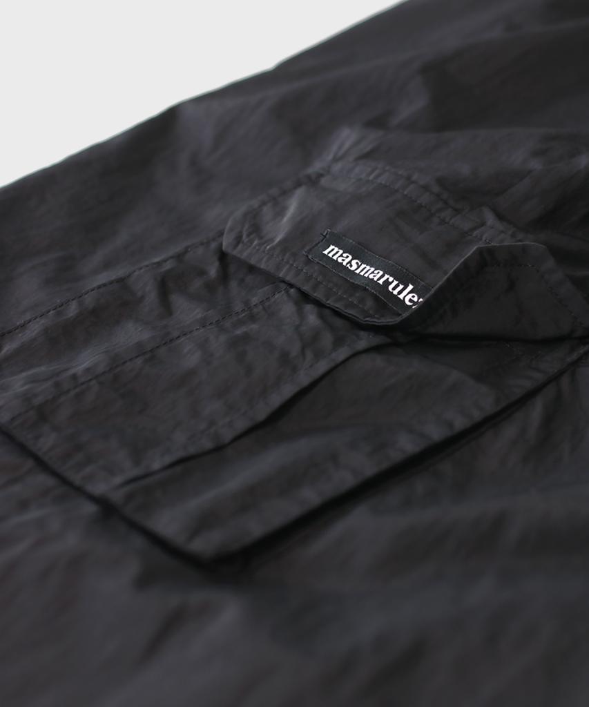 Maseumaluljeueopaeleol Essential Parasuit Shirring Cargo Pants_Black