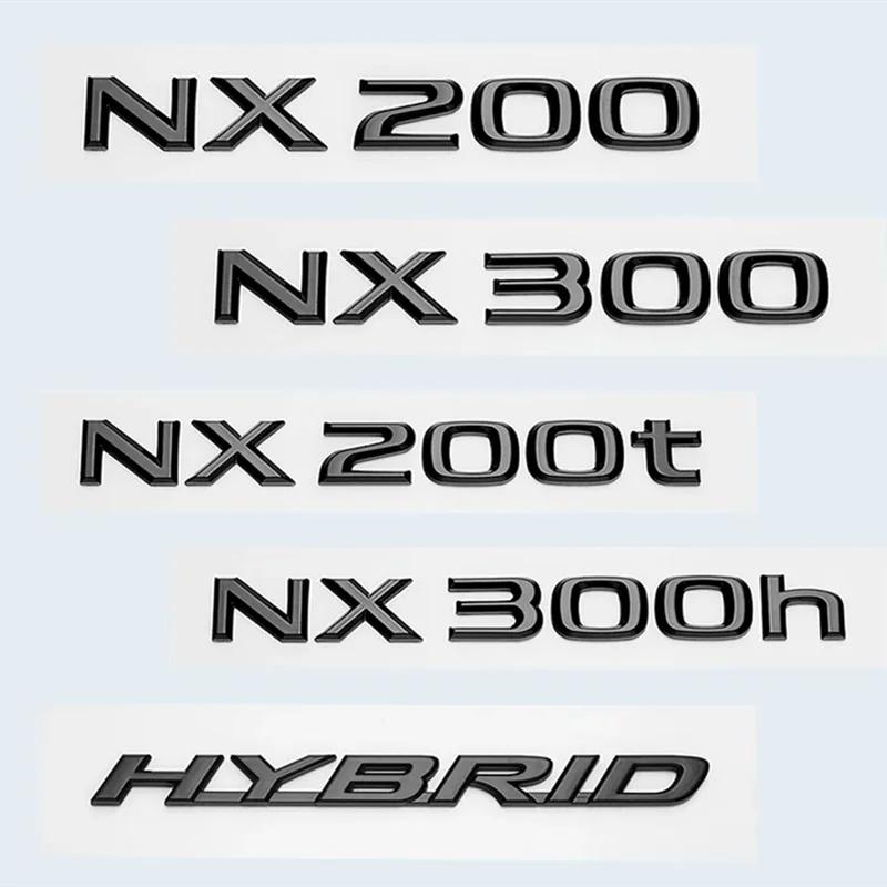 PHL1 3D Glossy Black ABS Letters Emblem Car Trunk Logo Sticker Badge For Lexus NX200 NX300 NX200t NX300h HYBRID Auto Accessories