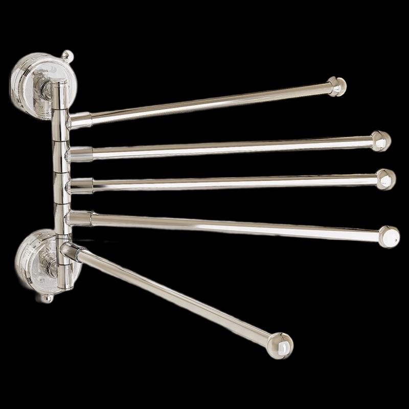 miflame 5-Bar Polished Stainless Steel Bathroom Corner Towel Rack