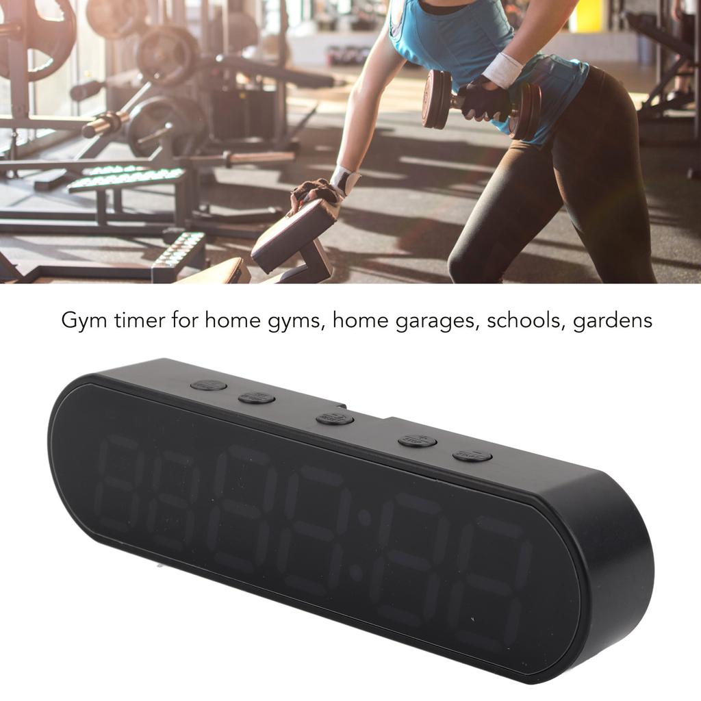Fitness Interval Timer Portable Gym Timer Multifunctional 1000mAh USB Fitness Sports Interval Workout Timer Alarm Clock2