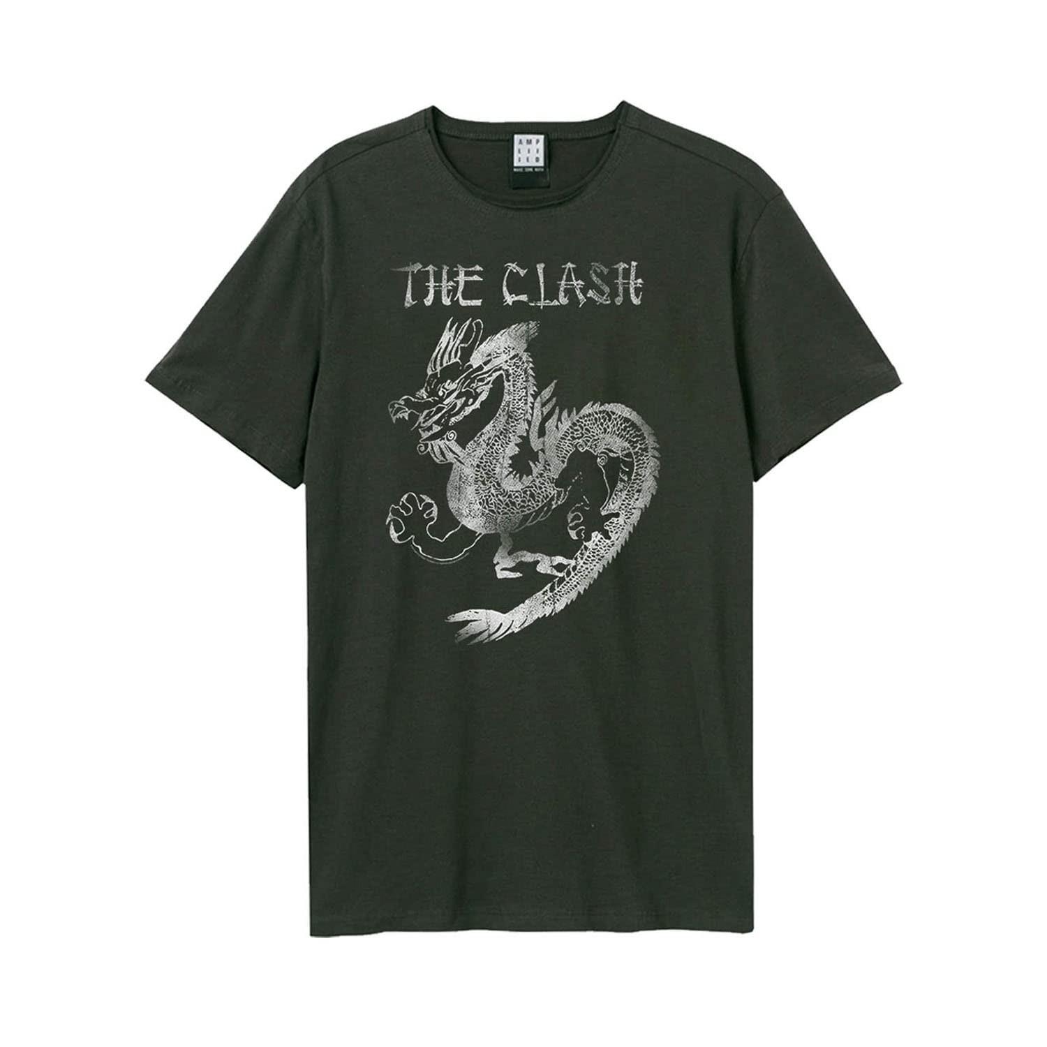 Amplified Unisex Adult New Dragon The Clash T-Shirt XL Charcoal S