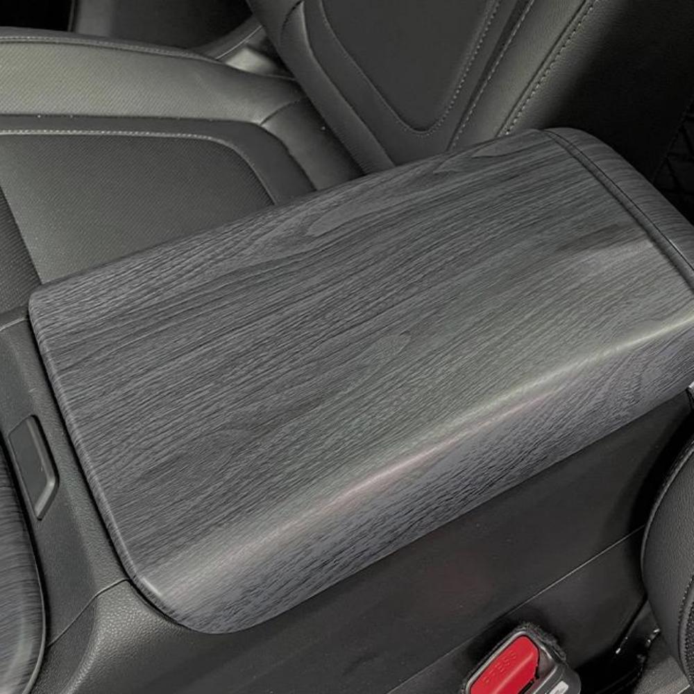 For Hyundai Tucson NX4 2021 2022 2023 Wood grain Car Armrest Storage box Grid Cover Sticker Trim Styling Internal Accessories 4eg