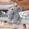 Fluffy Texture Plush Elephant Keychain Soft Plush Material Bag Charm Pendant  Gift for Kids
