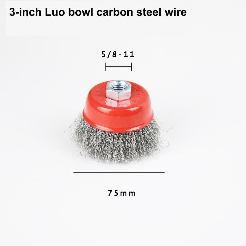 

75/100 мм M14 Стальная чашечная щетка Мощный инструмент для удаления краски Вращающееся колесо из витой стальной проволоки Абразив для угловой шлифовальной машины Дебу