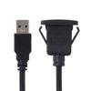 cablecc 1m wasserdichtes USB 3.0-Verlängerungskabel mit Latch-Montage für das Armaturenbrett (Einzelner USB 3.0)