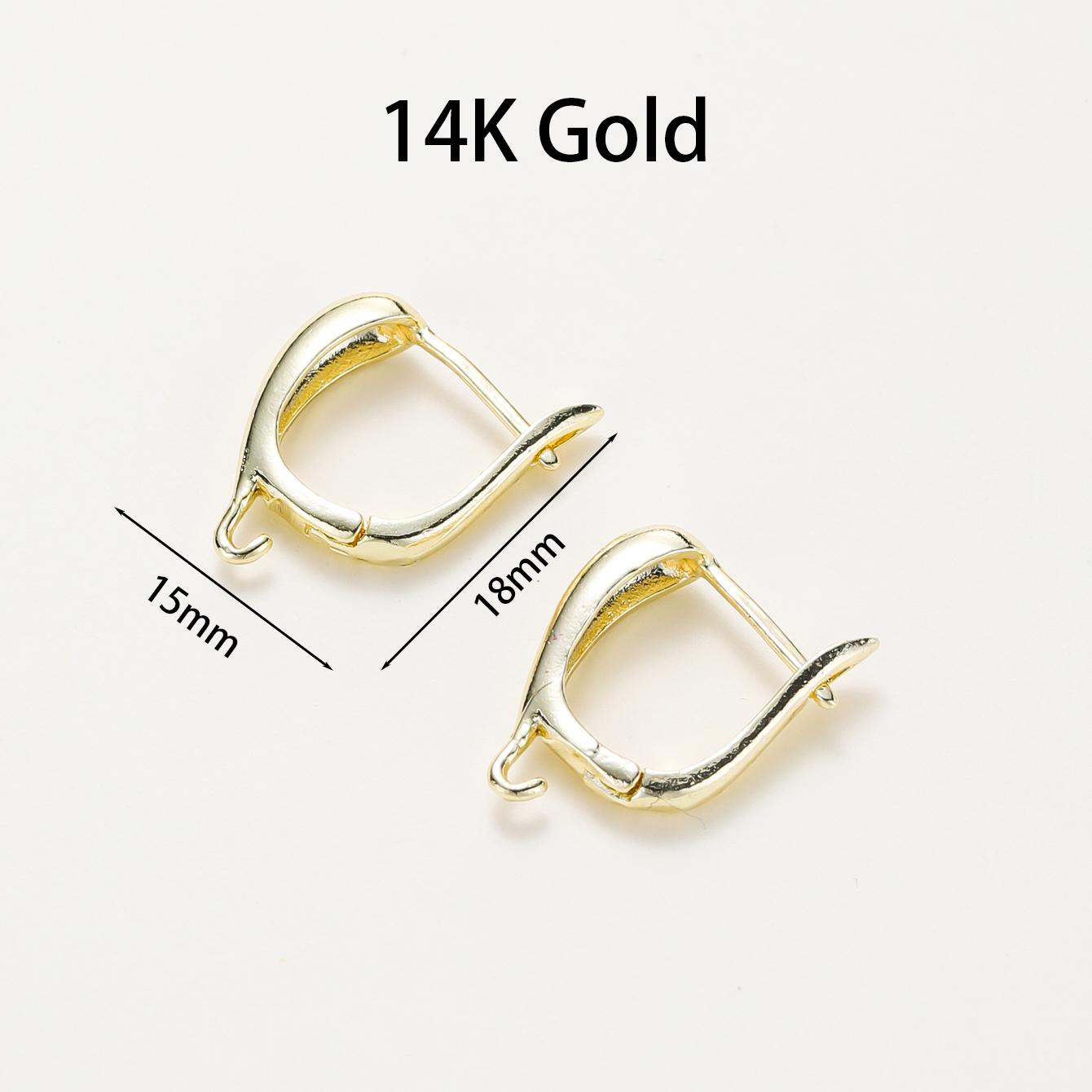 

6 шт./лот 14K 18K Золото Французский Пустой Крючок для Серьги-Петли Открытые Зажимы для Серьги-Кольца Для DIY Изготовления Бижутерии Кольца Подвески Аксессуары