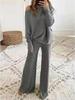 2024 Spring Collection: European & American Women's Casual One Shoulder Knitted Suit