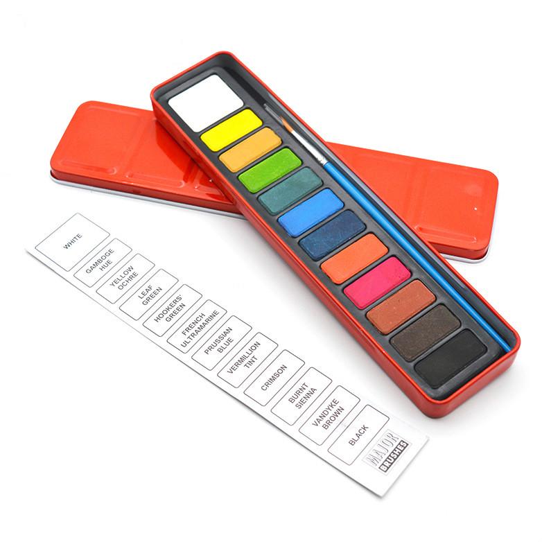 Professional 12/18/24 Colors  Solid Watercolor Paints Set Art Watercolor Pigment Paint for Drawing Art Material Supplies