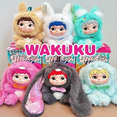 NEW Wakuku Fuzzy Trendy Fun Party Box Cute Wakuku Action Figure Mystery Box Cute Doll Bag Pendant Doll Surprise Bag Gift‘s Toy