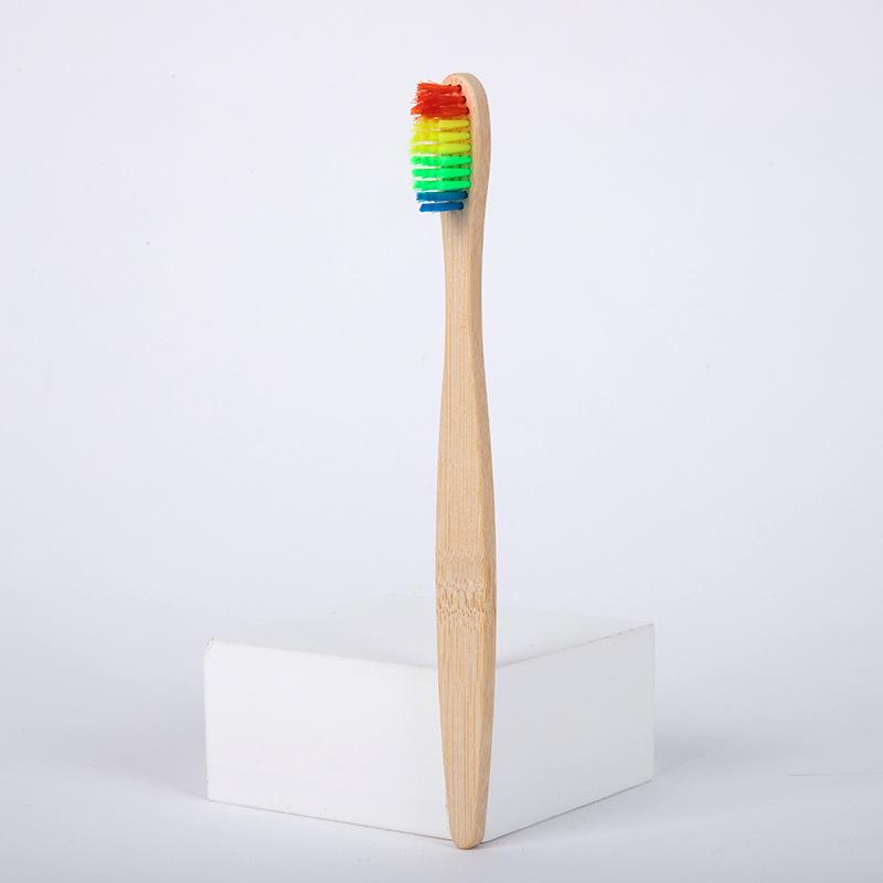 Private Logo Eco Friendly Bpa-free Natural Handle Soft Bristle Tooth Brush Bambu Biodegradable Bamboo Toothbrushes разноцветный