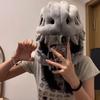 Dinosaur Skull Mask Plush Headgear - Fun Hat for Adults & Kids