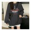 Rundhals Pullover Damen Locker Top
