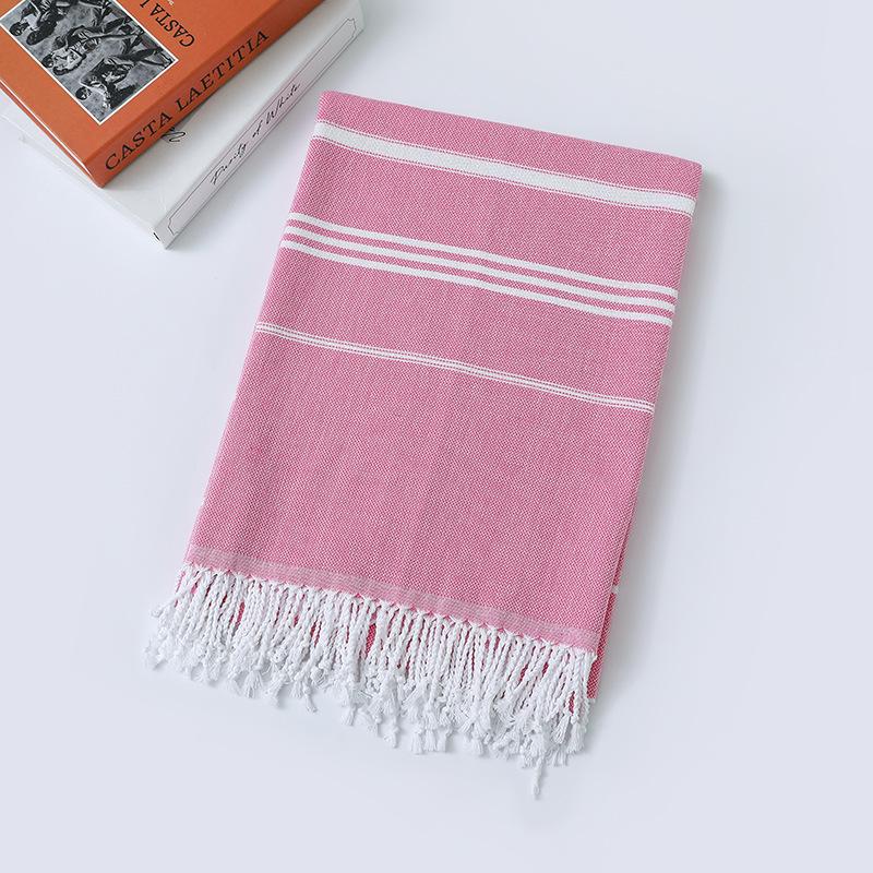 Turkish Striped Yarn-dyed Beach Towel with Tassels