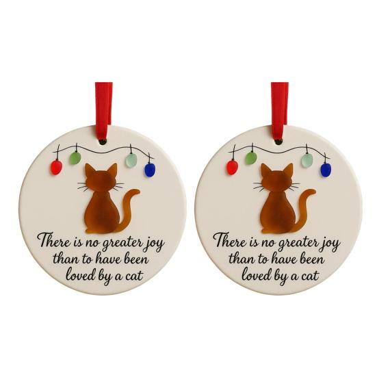Sea Glass Art Animal Ornament Pet Memorial Christmas Tree Hanging Decor Keepsake Gift for Cats Dogs Lovers Holiday Home Decor