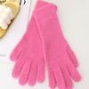 LALA rabbit fur knit wrist gloves