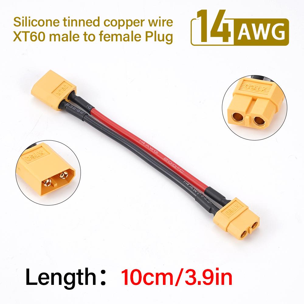 

Провод 4AWG XT60 Папа к XT60 Мама с концом Длинный Силиконовый Лужёный Медный Провод Для Автомобильной Мобильной Электростанции Line Connector