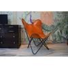 Leather Butterfly Chair, Tan Brown Color Relexing Chair, Home Decor Furniture