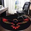 1pc Phoenix Rising Chair Carpet for Office, Round Non Slip Durable Large Size Office Carpet, Suitable for Office