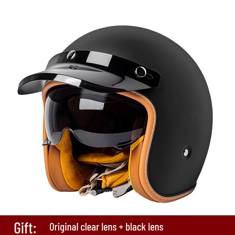 Best-Selling 3/4 DOT Motorcycle Helmet for Men & Women – Retro Scooter/Moped/Cruiser Style