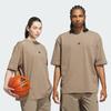 adidas BASKETBALL T Shirts Unisex Khaki Brown Crew Neck Moderate