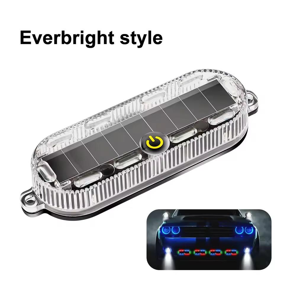 

Motorcycle and electric vehicle solar warning flashing lights, anti rear end flash lights, wireless car rear grille lights witho 7 Color light