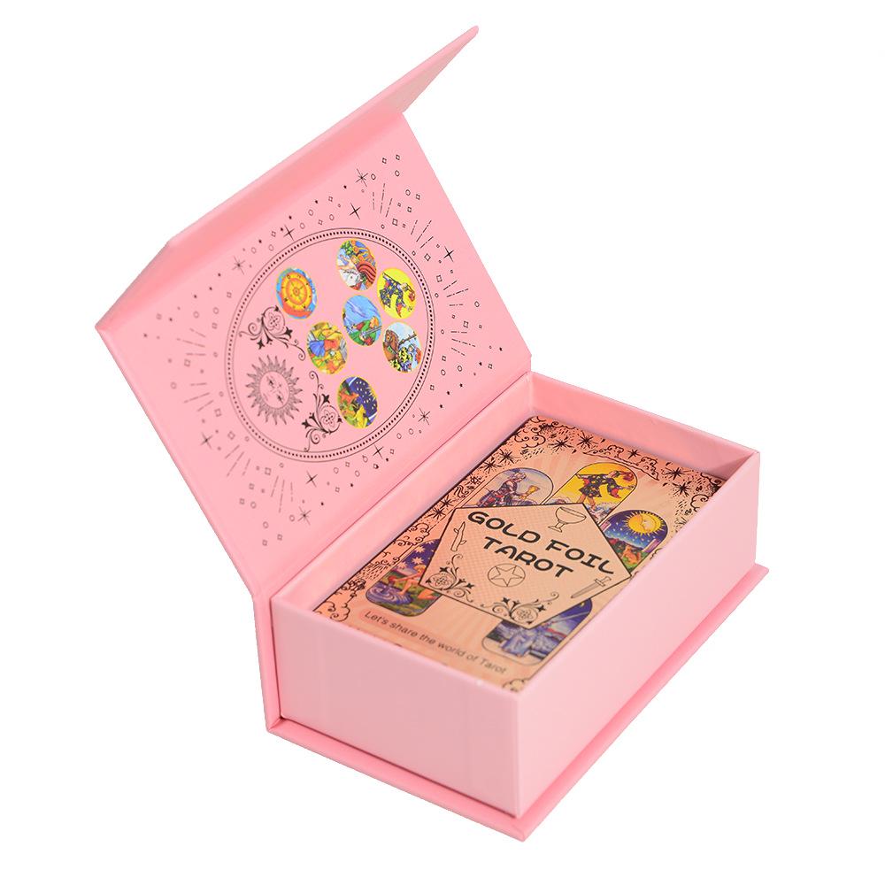 Rose Gold Waterproof Tarot Cards - 78-Card Classic Waite Hot Stamping Plastic Deck