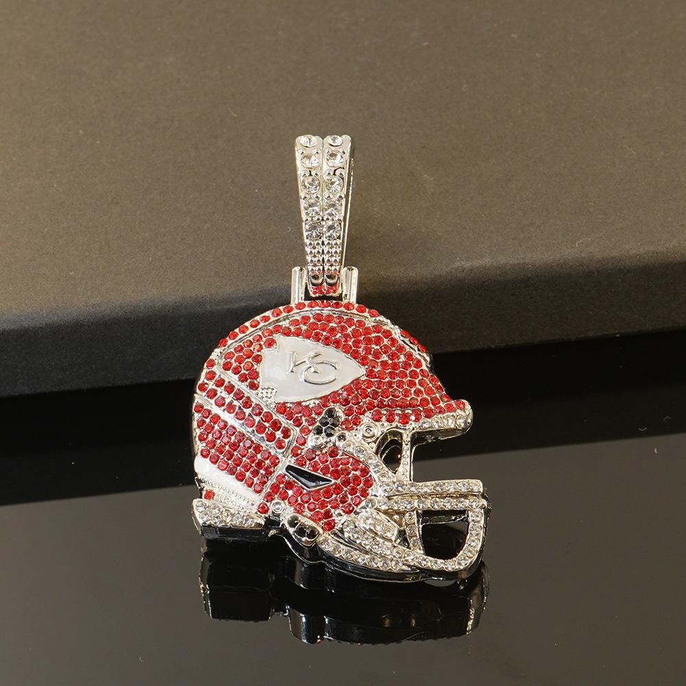 Kansas City Chiefs Footballhelm Anhänger Halskette