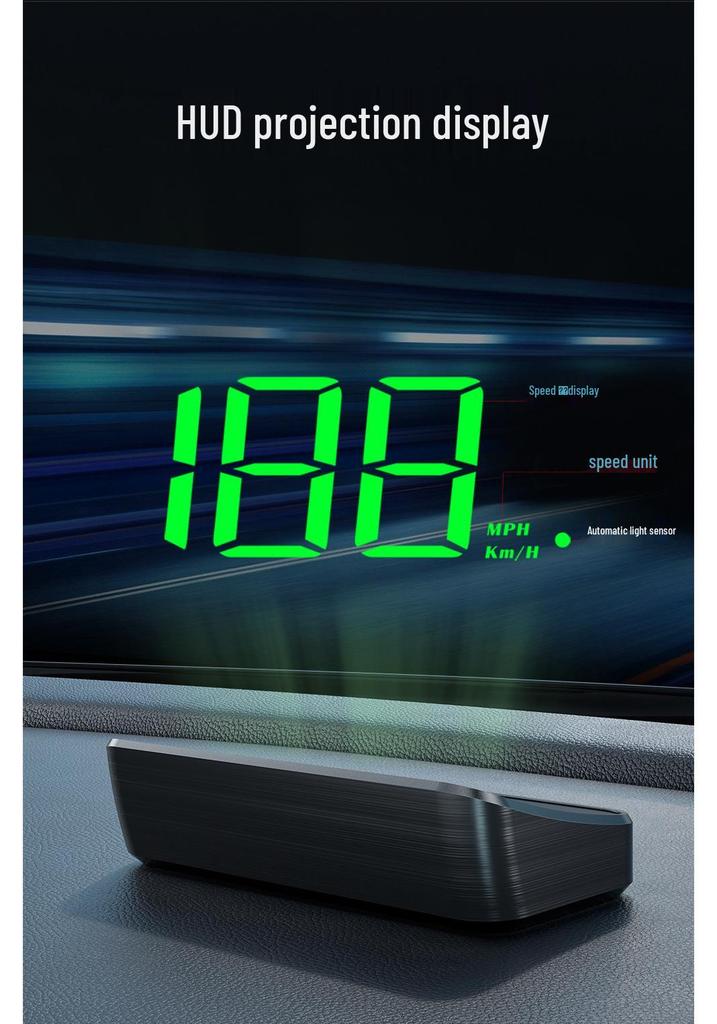 Car Beidou GPS HUD: Multifunctional HD Speedometer and Vehicle Speed Projector