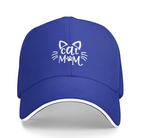 Cat Mom Hats Mama Baseball Cap Denim Adjustable Unisex Hat Cap for Women Snapback Cap Adult Unisex Four Seasons