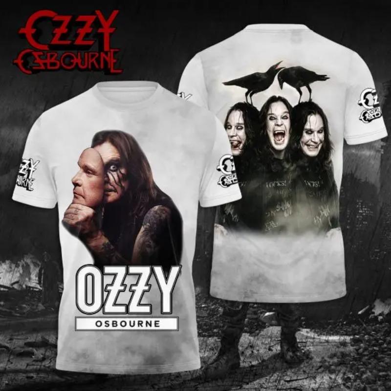 Beliebter Rocker Ozzy Osbourne 3D-Druck Herren Damen Hip Hop Trendiges Kurzarm-T-Shirt Harajuku Rundhals-T-Shirt Übergroßes Oberteil