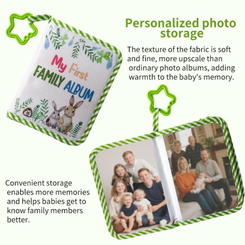 Livro de Pano Macio para Fotos Primeiras Vezes do Bebê Álbum de Família Meu Livro de Primeiras Fotos Álbum de Memórias do Bebê Capacidade para Fotos 4x6