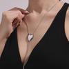 Qiong Yao 18K Gold Plated Heart Snake Chain Necklace with Stainless Steel Tassel