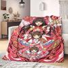 Cardcaptor Sakura Awesome Print Flannel Blanket, Cartoon Characters for Bed, Cozy Home Decor for Sofa, Travel Throw_LIAN
