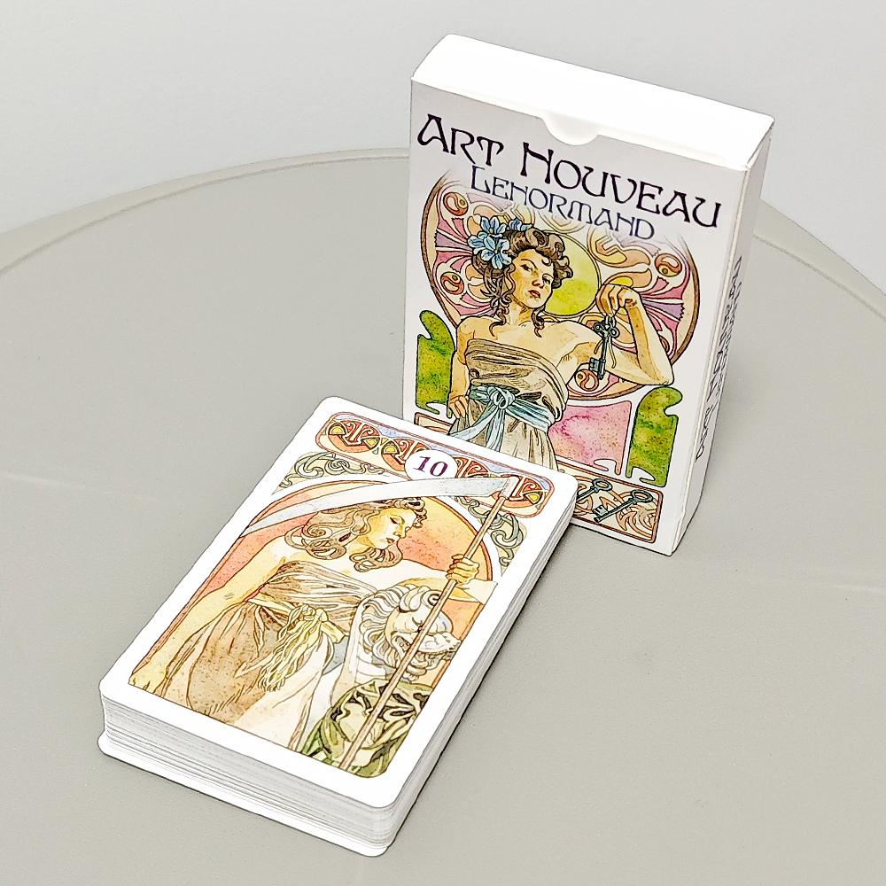 9*6cm Art Nouveau Lenormand Deck Oracle 36 Pcs Lenormand Cards In Perfect Art Nouveau Style