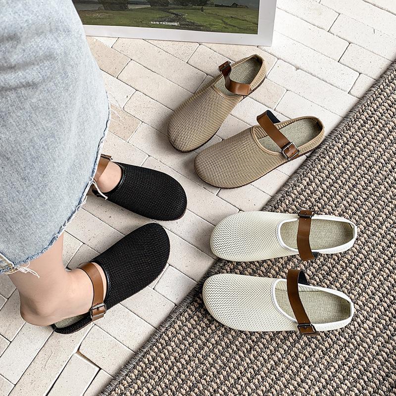 Fashion Women Sandals Mules 2025 New Casual Solid Color Shoes for Women High Heels Sandals Designer Sandals Plus Size Zapatos De Mujer