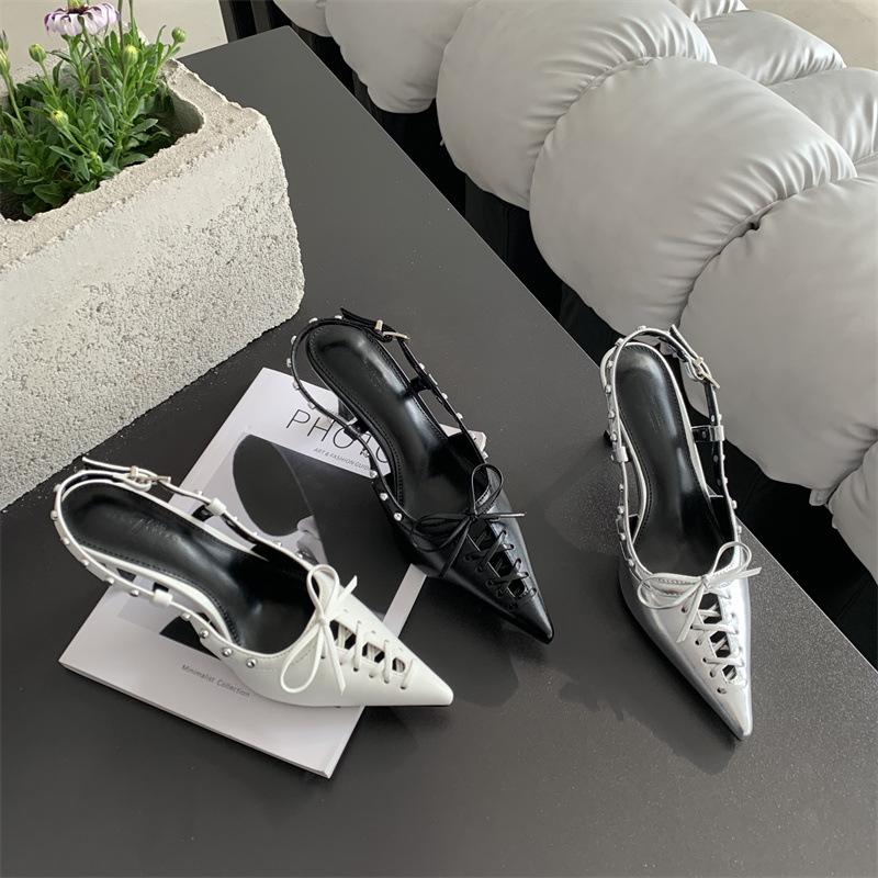 

Весна и лето сандалии с перекрестными ремешками и бантом, с острым носком, на тонком каблуке, средней высоты каблуке, с закрытой пяткой, на высоком каблуке, туфли-лодочки, туфли с заклепками 39 белый