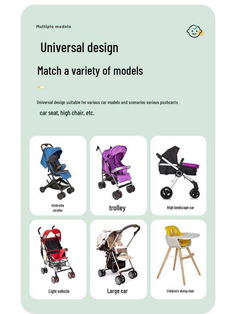Stroller Spine Support Cushion: Thick Padded Baby Seat for High Chairs, All-Season Comfort