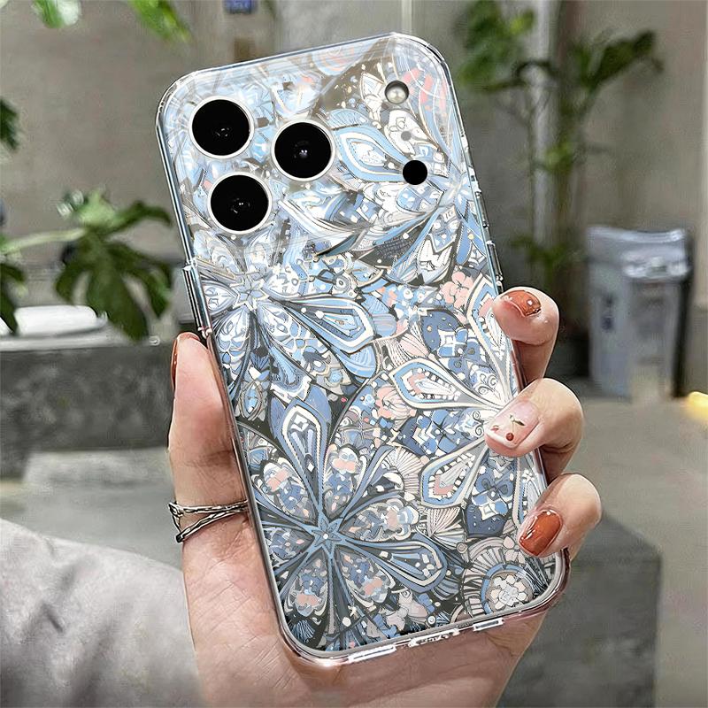 Vintage European Style Phone Case For iPhone 17 Pro Max Coque iPhone 16 15 14 13 Pro Max 11 Clear Silicone Soft Cover Moon Stars