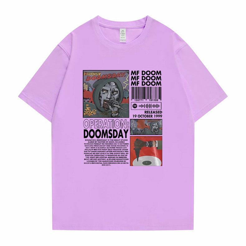 Rapper Mf Doom Hip Hop Oversized Graphic Tshirt Male Cotton Tshirt Man Streetwear Men Women Fashion Trend Short Sleeve T Shirts