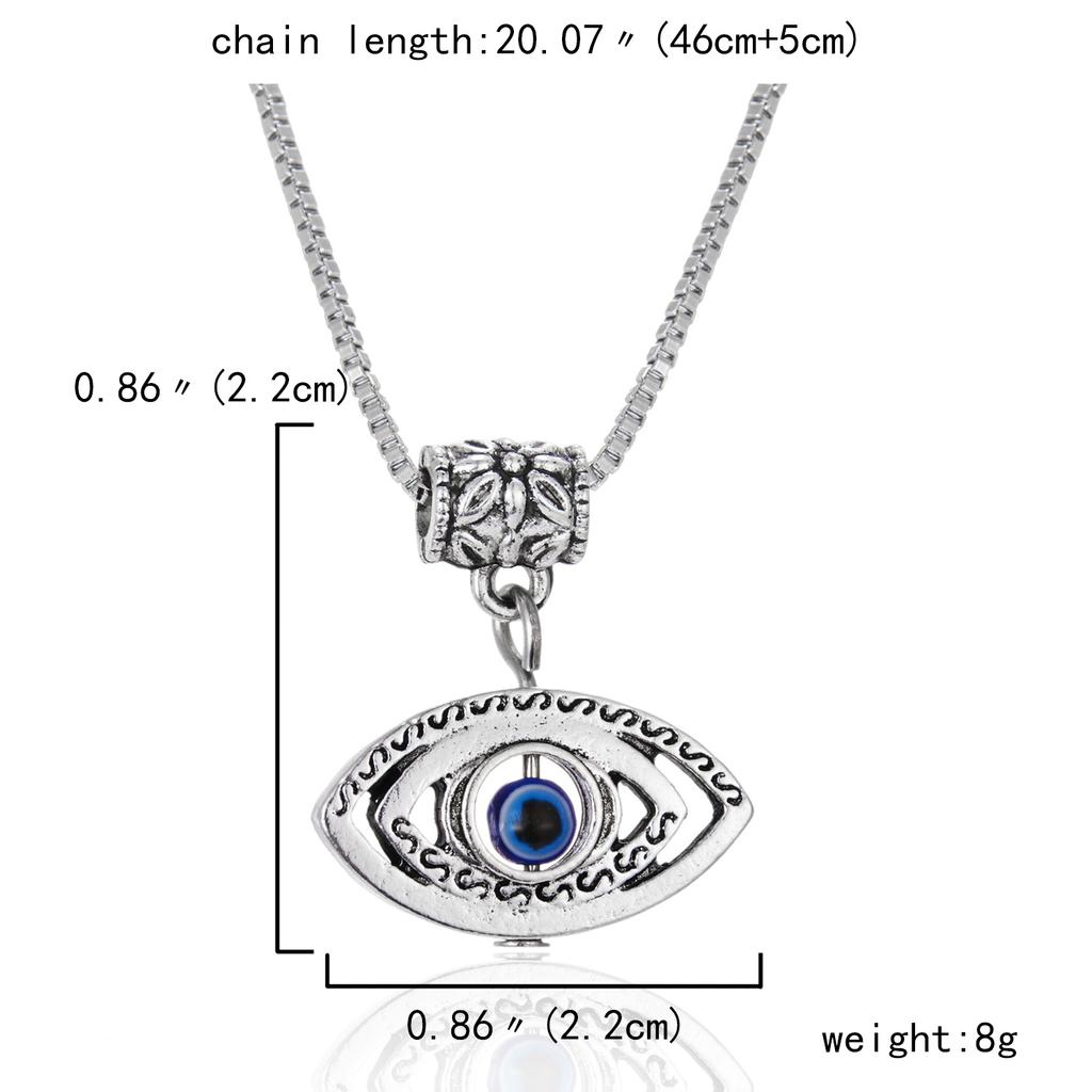 Šťastný modrý zlý oko Fatima Hamsa přívěsek náhrdelník ženy muži turecká želva slon boho šperky dárek