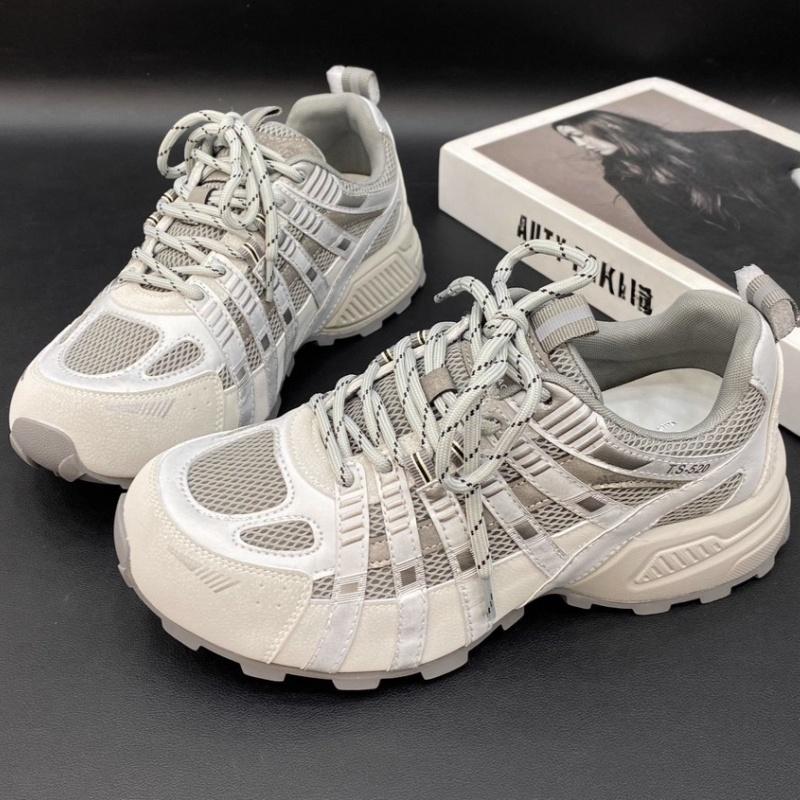 Fashion Fashionable Lace Up Women Sneakers 2025 Spring Autumn New Versatile Breathable Sports Shoes Comfy Height Enhancing Sneakers