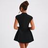 Black Sleeveless Backless Mini Dress For Women Summer Sexy Deep V Neck High Waist Short Dresses Female Slim Elegant Evening Dress Vestidos Femme