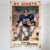 Vintage NY Giants Vs Cleveland Browns Football Game Metal Tin Sign Retro Football Match Poster for Bar Pub Man Cave Wall Decor