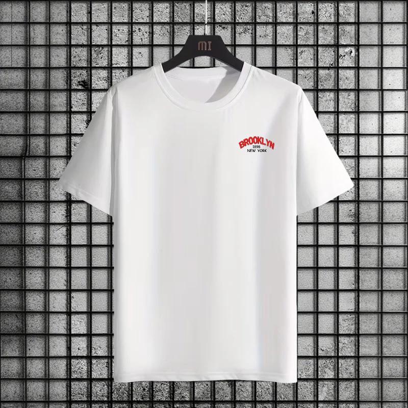 

2025 Hot Sale Mens Tshirt Summer Daily Casual Sports Oneck Short Sleeve Urban Fashion BlackWhite Prue Color Tees Male Tops 4XL