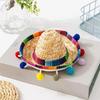 Pet Theme Party Mini Straw Hat Mexican Hat Holiday Cat Puppy Colorful Mini Hat Sombrero Beach Hawaii Style Sun Hat Pet Supplies