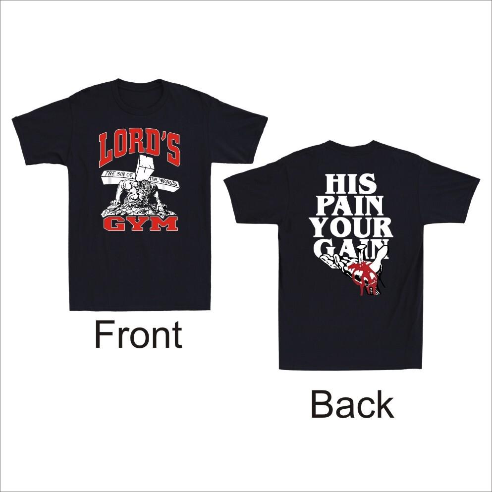 

Vintage 90#039;s Lords Jesus Christ God Gym Vintage Front And Back Men#039;s TShirt Unisex T-Shirt XXXXL