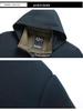 Removable Hood Spring-Autumn Dad's Business Casual Jacket for Middle-aged & Elderly